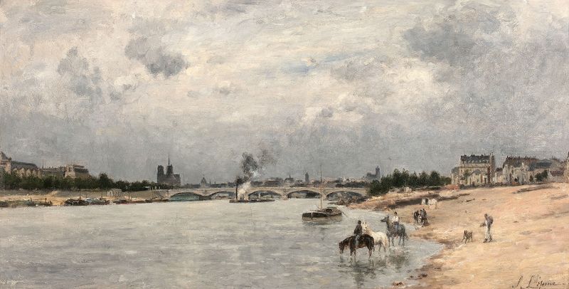 Le pont d’Austerlitz au quai de la Rapée, óleo sobre tela de Stanislas Lépine