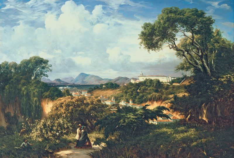 Vista do Convento de Santa Teresa, óleo sobre tela de Henri Nicolas Vinet