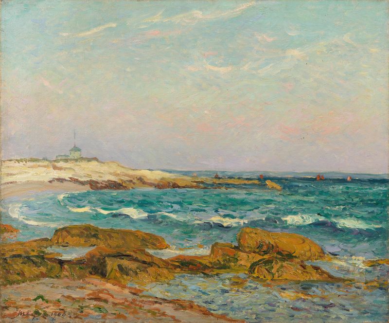 Landscape with flowers, oil on canvas by Maxime Maufra