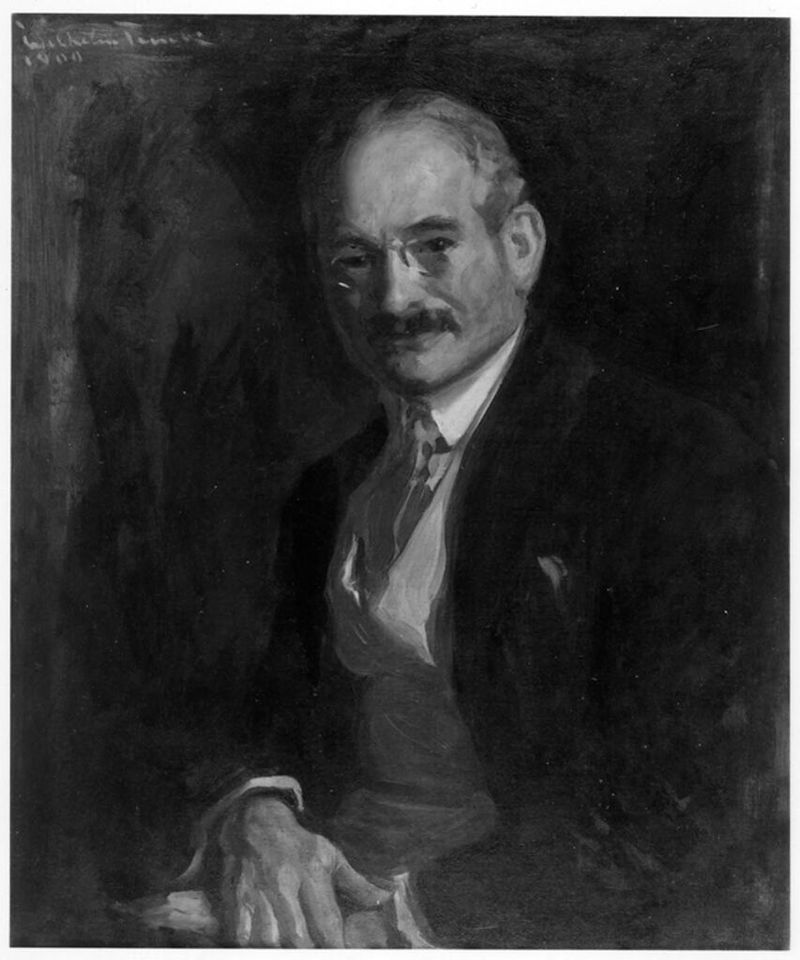 Retrato de George Alexander McKinlock Sr. por Wilhelm Heinrich Funk, óleo sobre lienzo