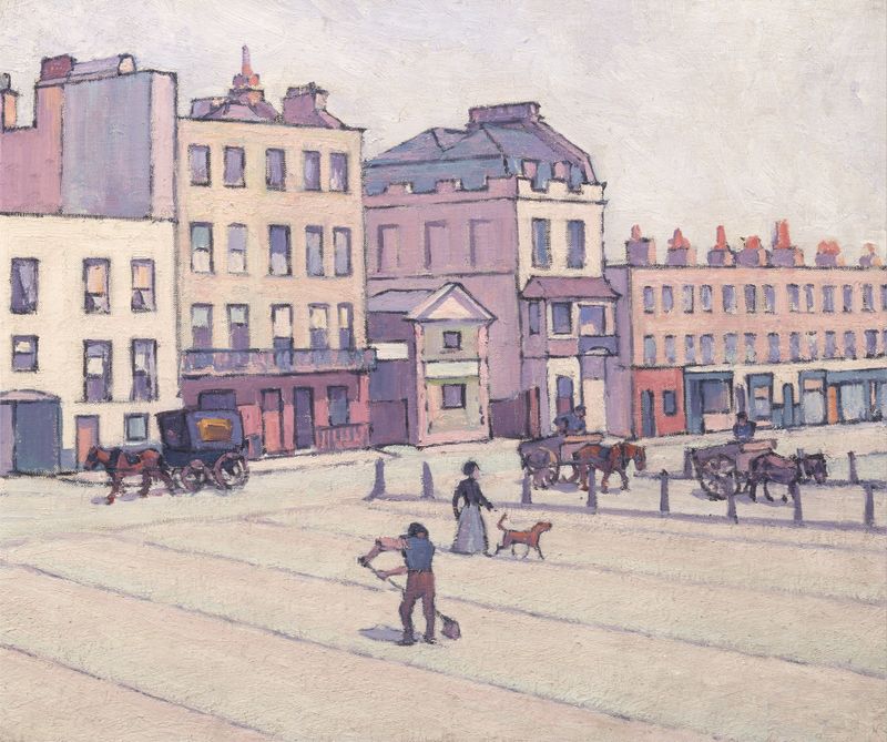 The Weigh House, Cumberland Market by Robert Polhill Bevan, oil on canvas