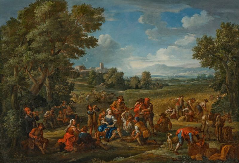 Botanical scene of the four seasons by Giovanni Reder, medium unknown.