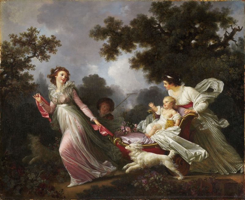The Beloved Child by Jean-Honoré Fragonard, oil on canvas depicting a child in vibrant textiles.