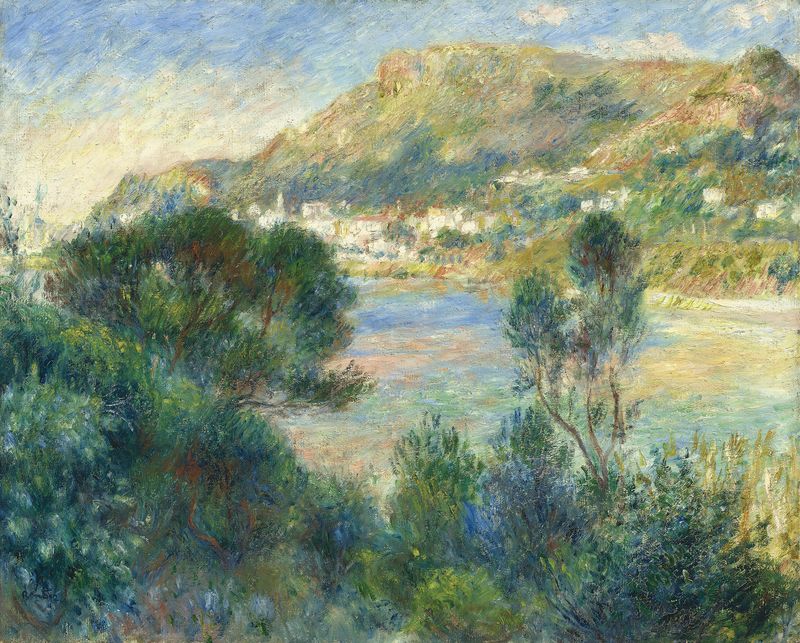 Vista de Monte Carlo a partir de Cap Martin, óleo sobre tela de Pierre-Auguste Renoir