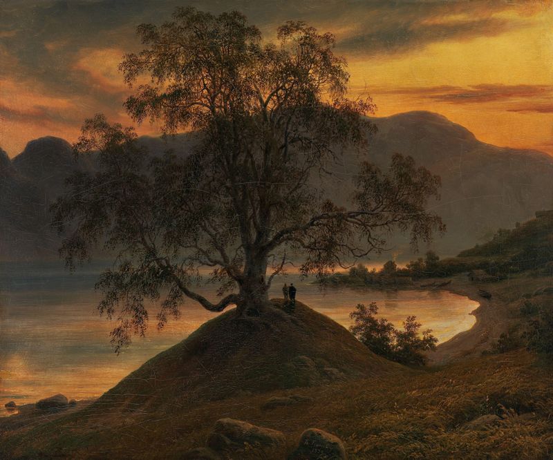 Old Birch Tree at the Sognefjord, oil painting by Thomas Fearnley