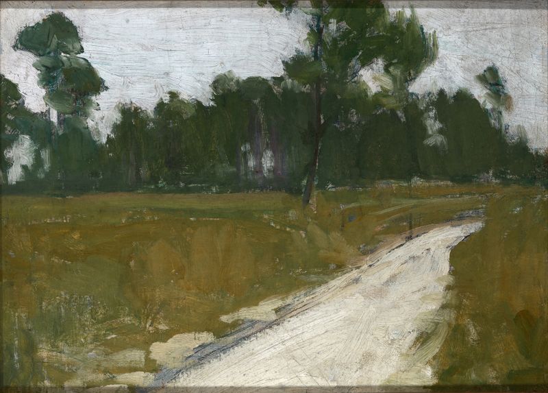 Country Road In France by Henry Ossawa Tanner, realism, landscape