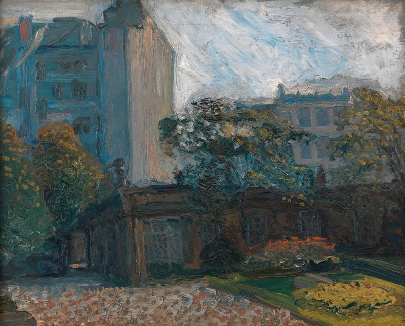 Courtyard of Vorhof des Palais Liechtenstein in Wien, oil on canvas by Richard Gerstl