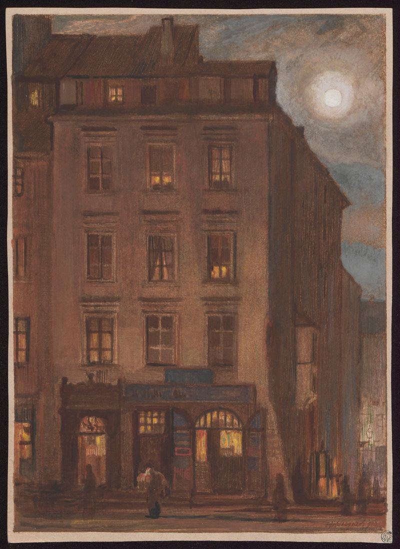 Palácio dos Príncipes de Mazowsze por Feliks Jabłczyński, óleo sobre tela