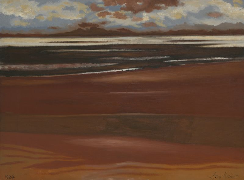 Marine by Léon Spilliaert, depicting waves and horizon in oil painting