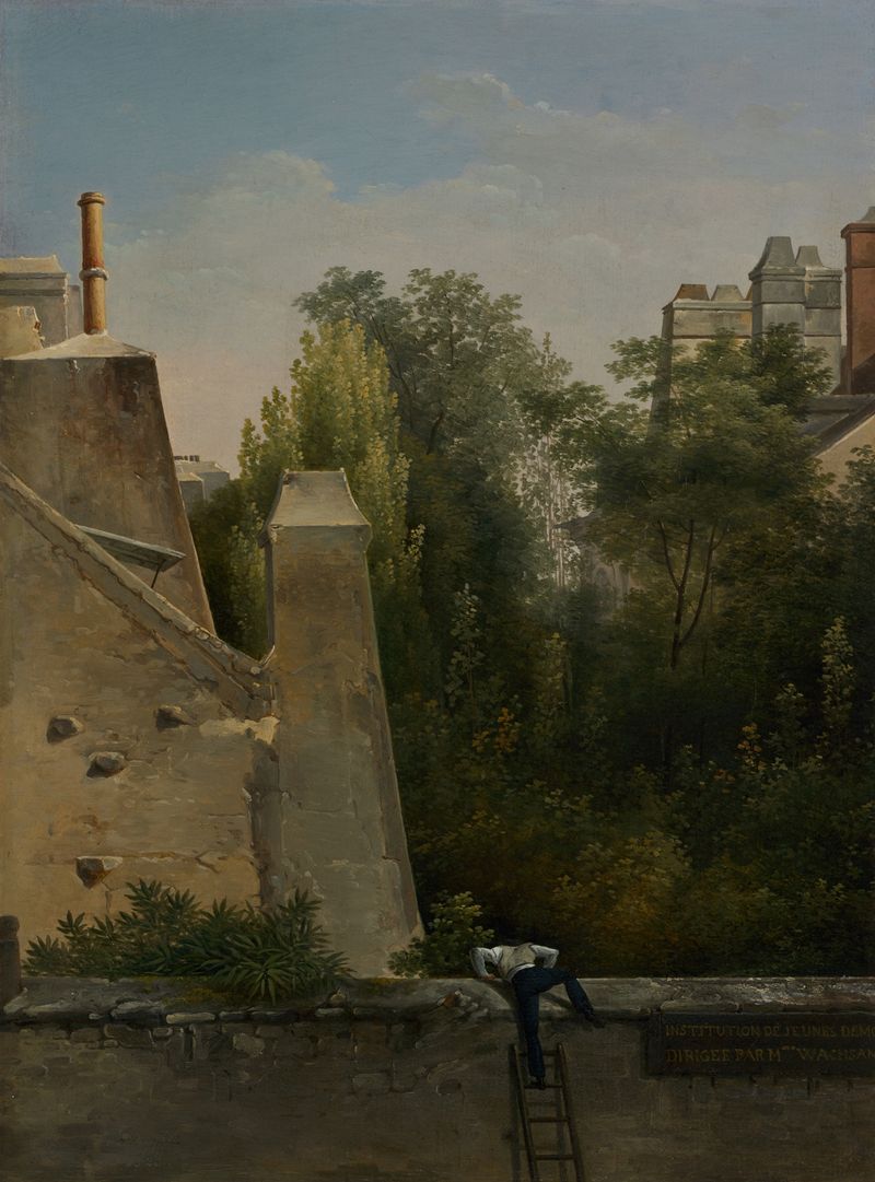 Portrait of a solitary figure in contemplation by Antoine Pierre Mongin, oil painting