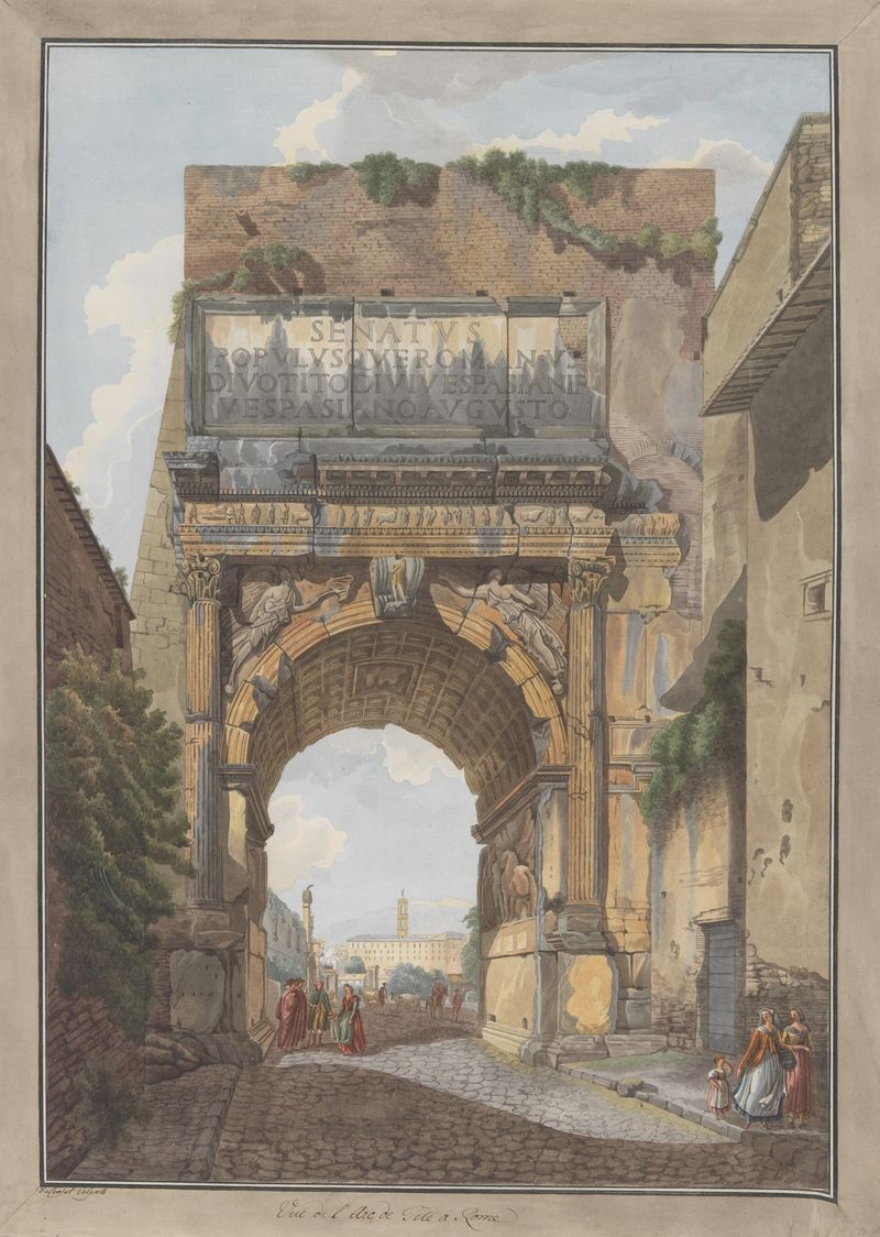 Arch of Titus by Abraham-Louis-Rodolphe Ducros, neoclassical architecture