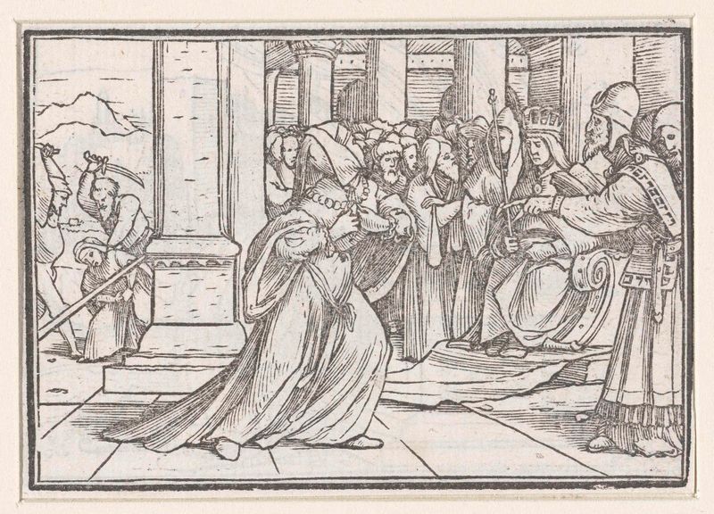 Atalja rasga suas roupas para o sumo sacerdote, papel de Hans Holbein (II)