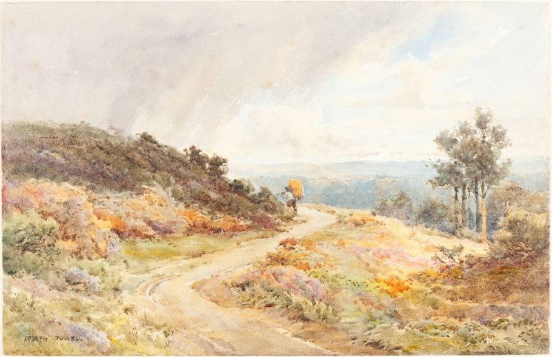 Paisagem de outono de Joseph Rubens Powell, pintura a óleo com cores vibrantes de outono.