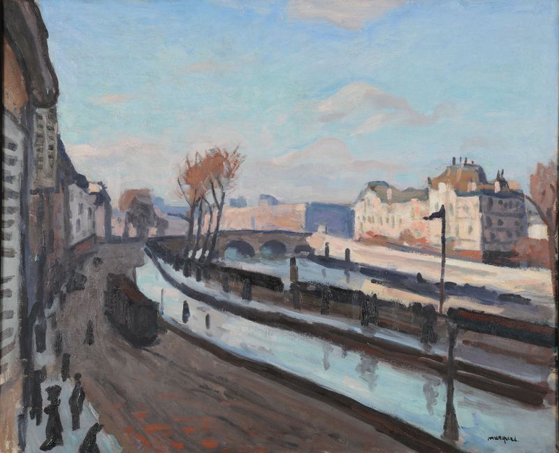 Le quai des Grands Augustins by Albert Marquet, oil painting depicting the Seine river.