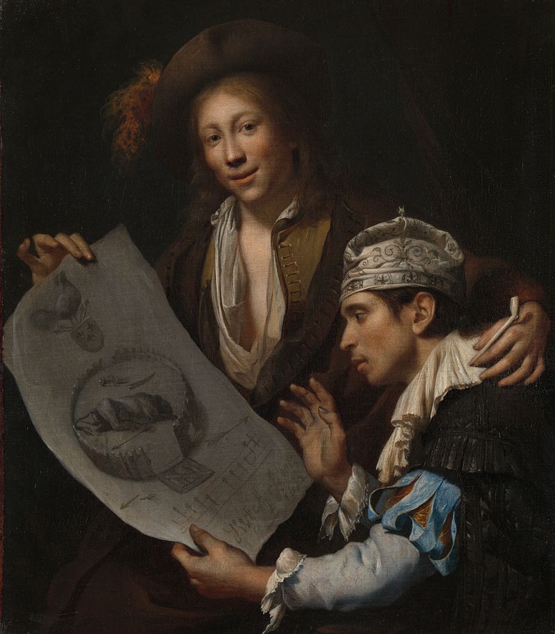Alegoria sobre a invasão francesa de 1672, óleo sobre tela de Johannes van Wijckersloot