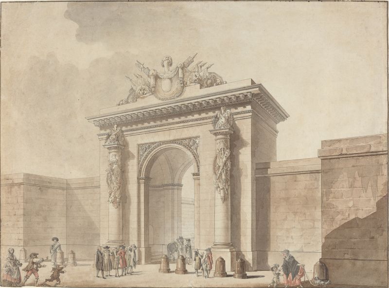 Portal do Hôtel d’Uzès, arquitetura de Studio de Claude Nicolas Ledoux