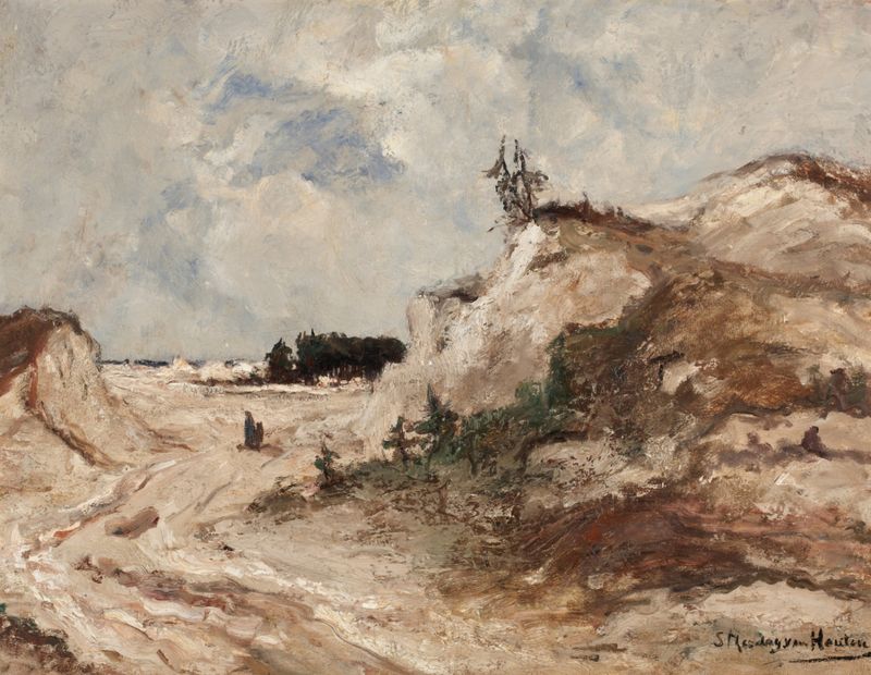 Landscape with pine trees by Sientje Mesdag Van Houten, unknown medium