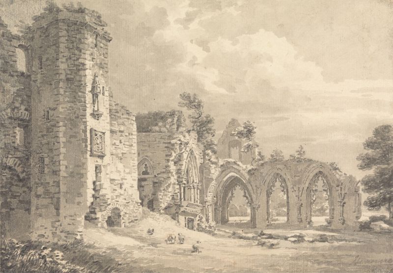 The Ruins of the College of Lincluden by Thomas Hearne, oil painting
