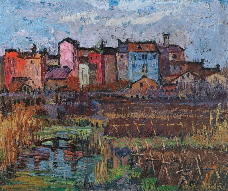 Impressionist landscape by Stephanie Hollenstein, depicting a tranquil Italian countryside.