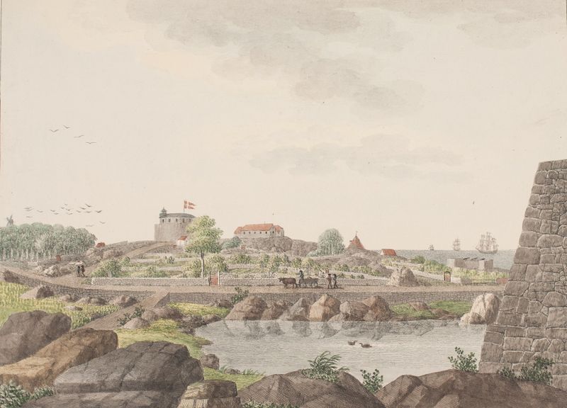 Paisagem costeira com pinceladas suaves, óleo de Søren L. Lange