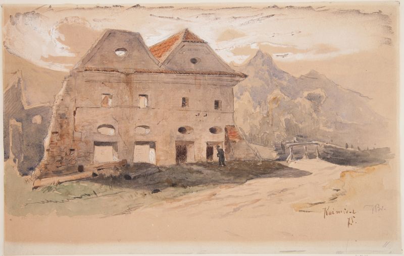 Granary in Kazimierz on the Vistula, oil on canvas by Jozef Brandt