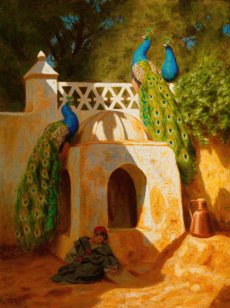 Mezquita de Sidi Abdel Rahman de Marcus Waterman, Arte Islámico, arquitectura con arcos intrincados y tonos dorados