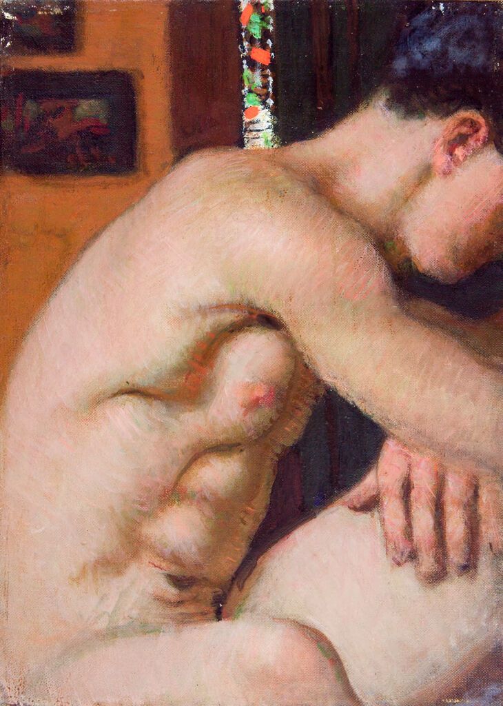 Retrato de David de Denman Waldo Ross, óleo sobre lienzo, que representa una figura con profunda expresión emocional.