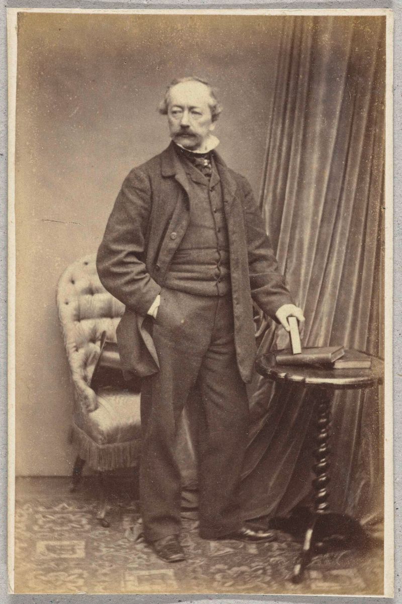 Retrato de Charles Rochussen, impressão em albumina de Maurits Verveer