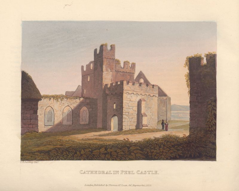 Cathedral in Peel Castle by Theodore Henry Adolphus Fielding, oil painting