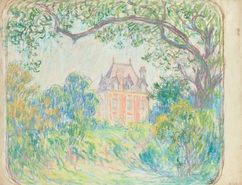 La Maison de Rodin à Meudon by Claude Emile Schuffenecker, oil painting depicting a house and landscape.
