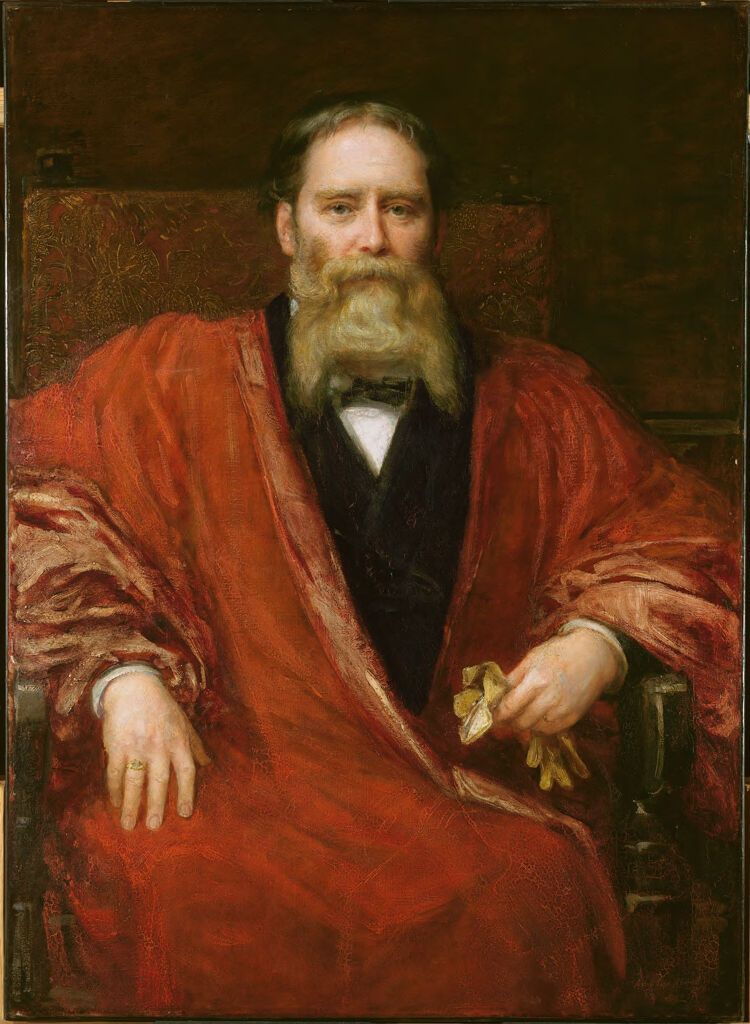 Retrato de James Russell Lowell, óleo sobre tela de Anna Lea Merritt