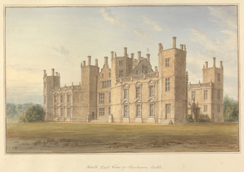 North East View of Sherborne Castle de John Buckler, óleo