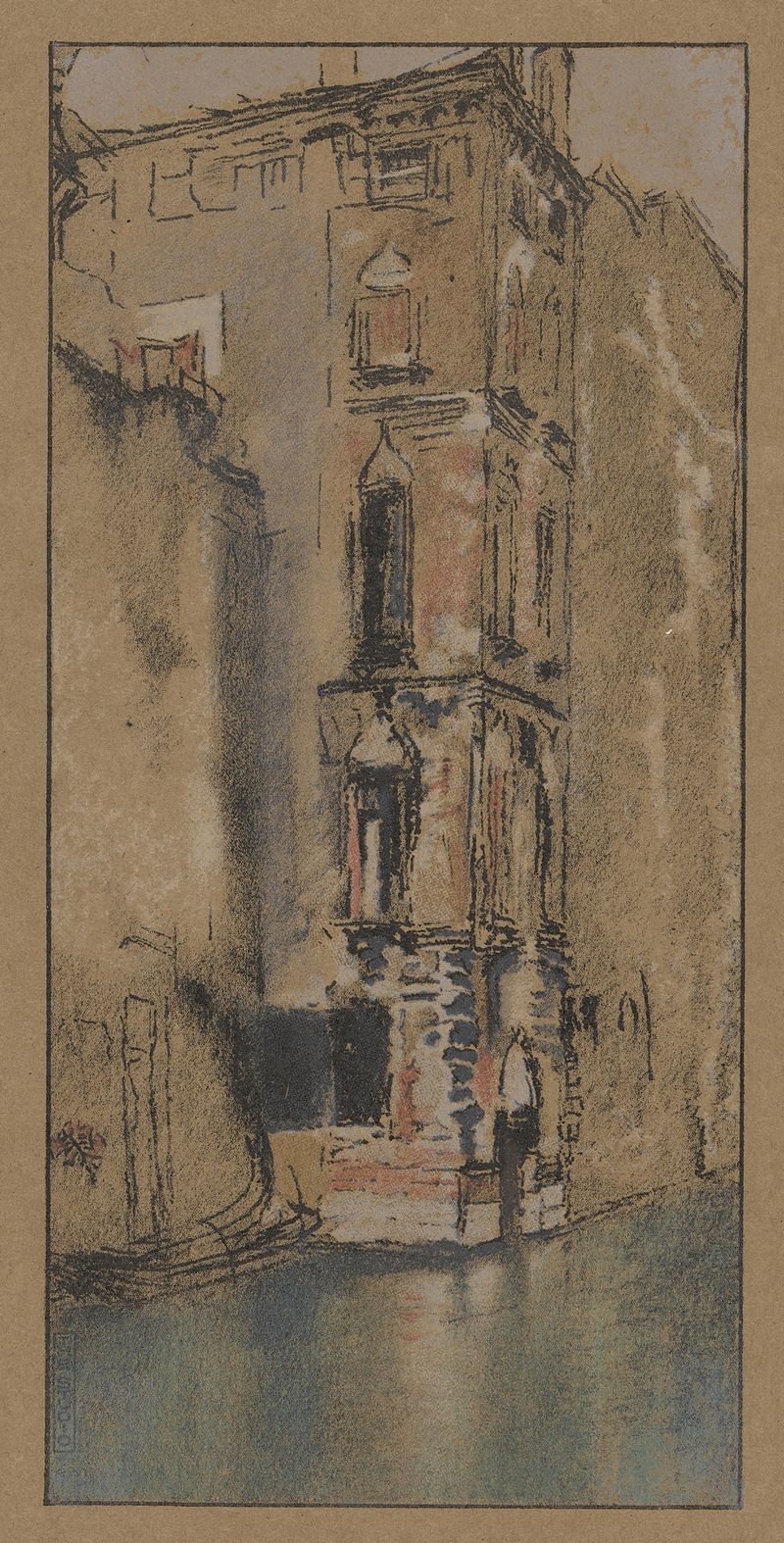 Escena interior con columnas de mármol y luz suave de James Abbott McNeill Whistler