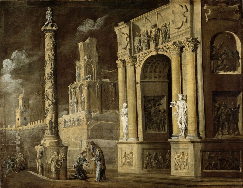 Samuel Anointing Saul, oil on canvas by François de Nomé