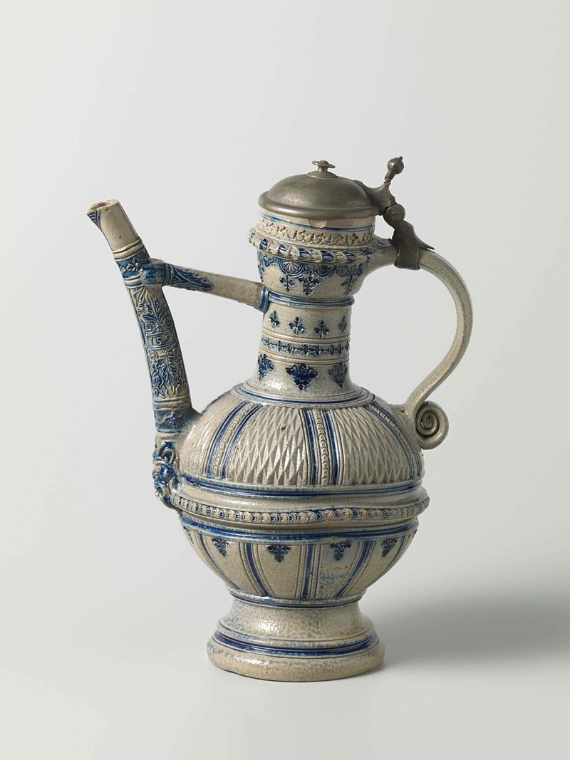 Jarra com bico, Século de Ouro Holandês, artista desconhecido, cerâmica