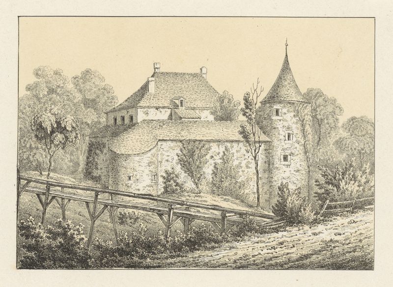 Paisagem com uma figura solitária contra um horizonte, pintura a óleo de Johann Friedrich Wagner