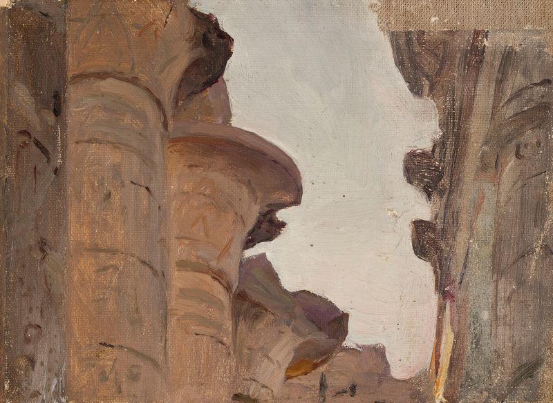 Capital del templo de Jan Ciągliński, mostrando detalles ornamentales y motivos en un medio desconocido