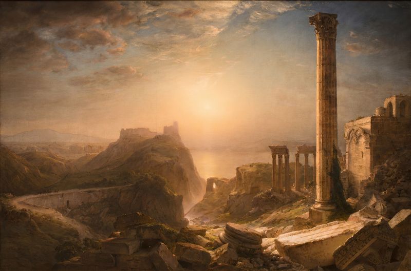 Marine scene with sea and shore, oil on canvas by Frederic Edwin Church