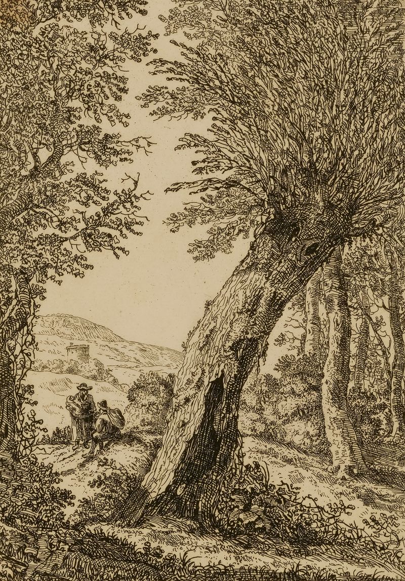 Paisagem com salgueiro de Wilhelm von Bemmel, óleo sobre tela