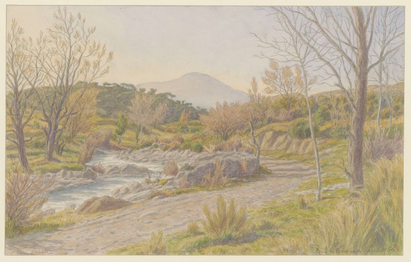 Paisagem de inverno com neve e cores vibrantes de Henri Rivière