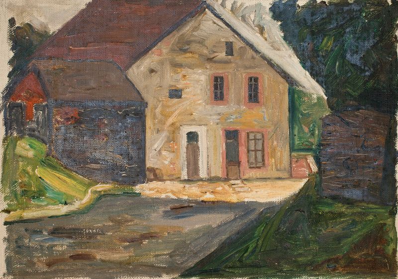 Casa de tijolos com anexo de Tadeusz Makowski, meio desconhecido