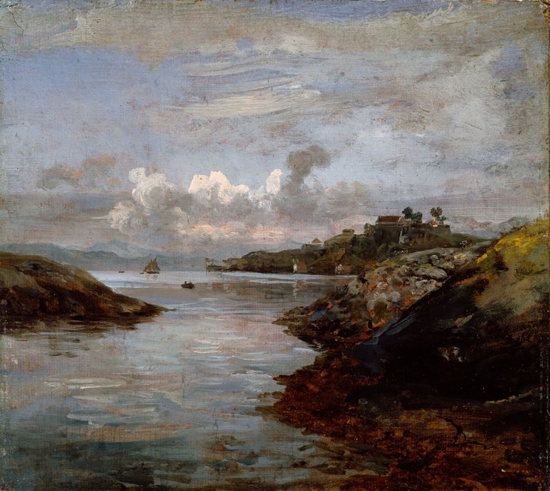 Fortificaciones de Fredriksberg en Nordnes, óleo sobre lienzo de Johan Christian Dahl