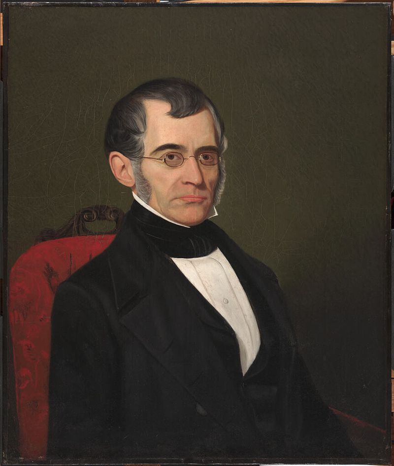 Retrato del Reverendo Charles Brooks, óleo sobre lienzo de un artista no identificado