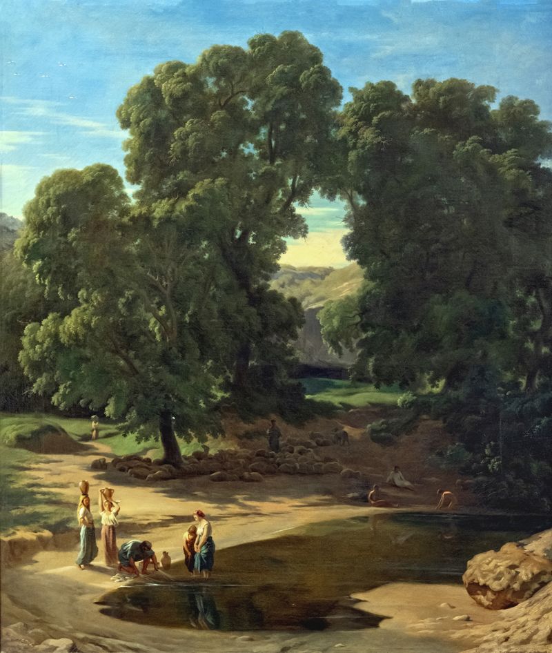 Landscape of the Gardon river, oil on canvas by Jean-Paul Flandrin