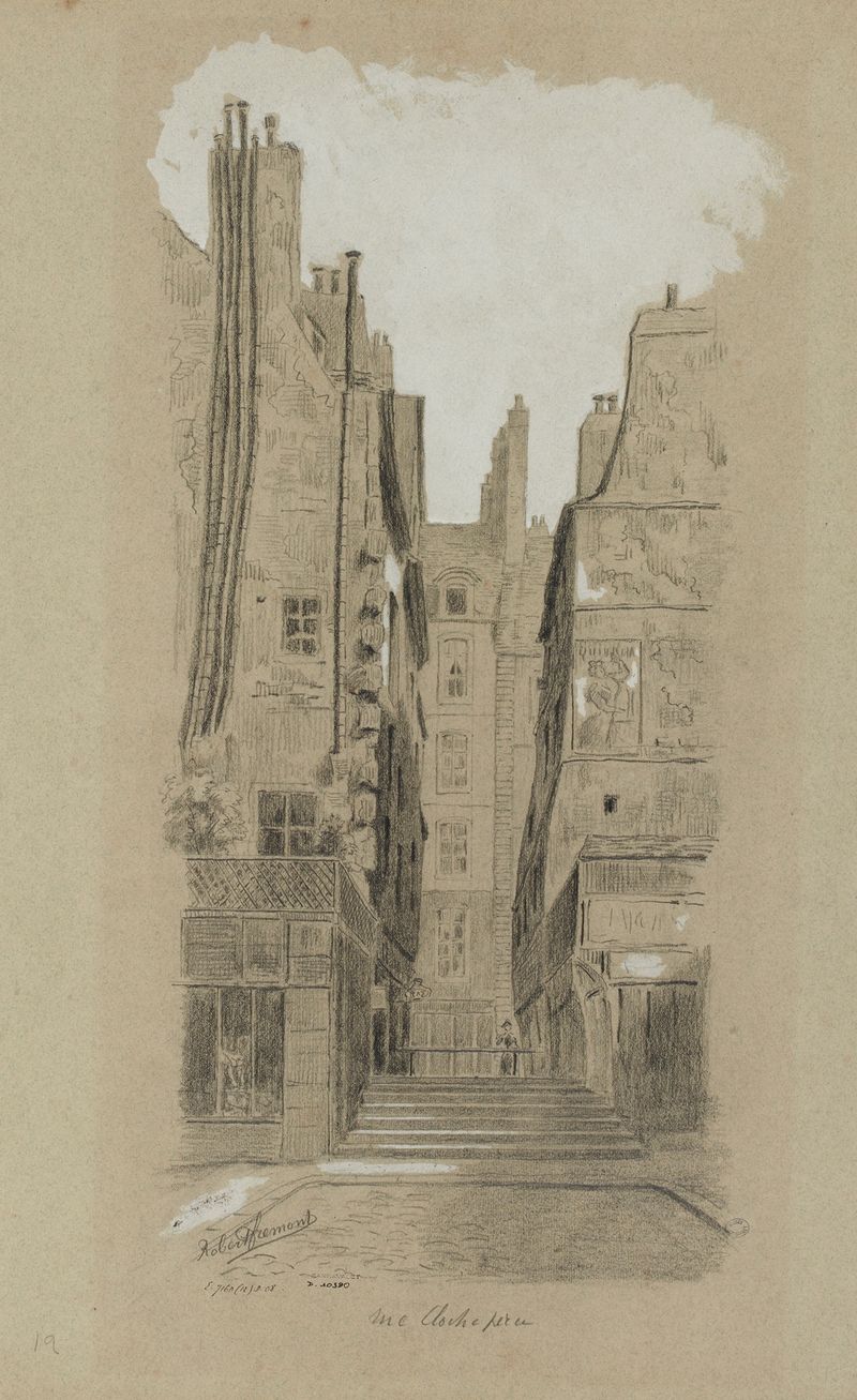 Rue Cloche-Perce, 4ème arrondissement óleo de Robert Frémont
