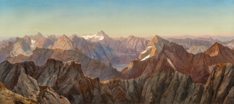 Landscape of the Julian Alps by Markus Pernhart, oil painting
