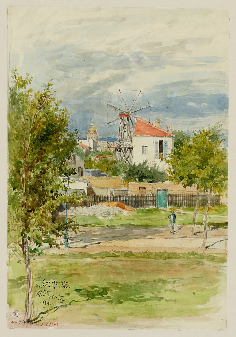 Landscape with lavender and gold hues by Alexandre Prévost, medium unknown