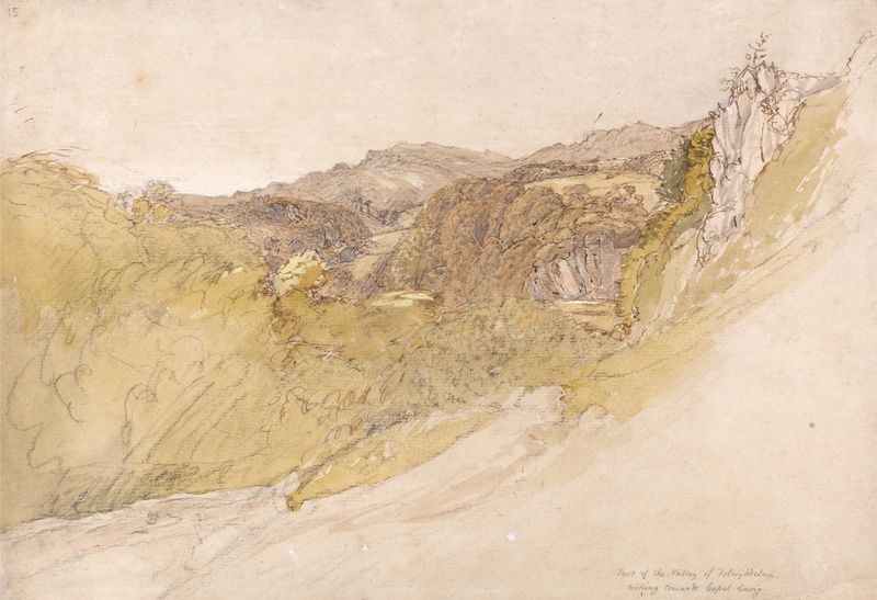 Paisagem de The Valley of Dolwyddelan por Samuel Palmer, pintura a óleo