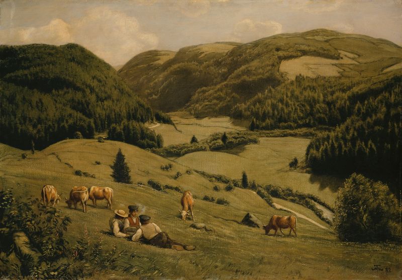 O Vale Alb perto de Sankt Blasien, pintura a óleo de Hans Thoma