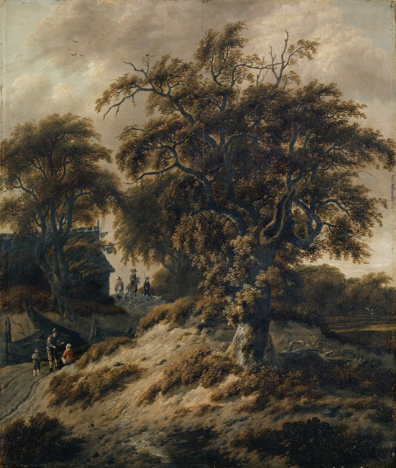 Dutch landscape with staffage figures, oil painting by Cornelis Gerritsz Decker